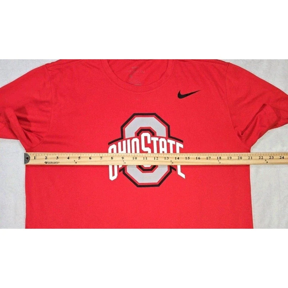 Mens Nike DriFit Ohio State Buckeyes T Shirt Red Large Big Ten Football